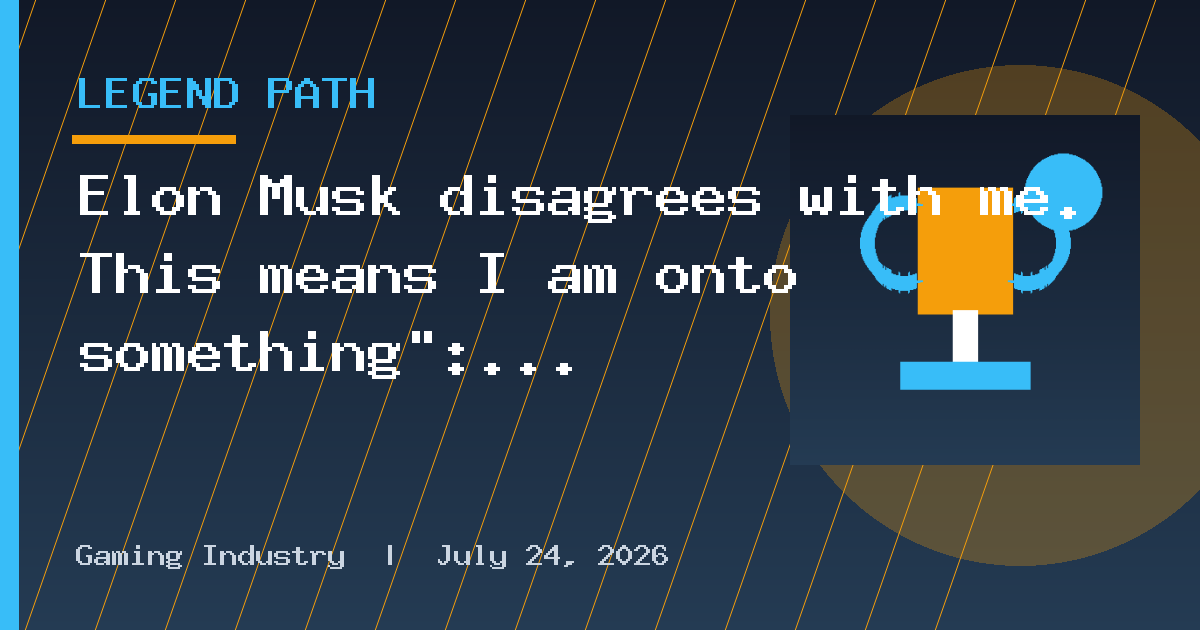 Elon Musk disagrees with me. This means I am onto something": Art legend calls