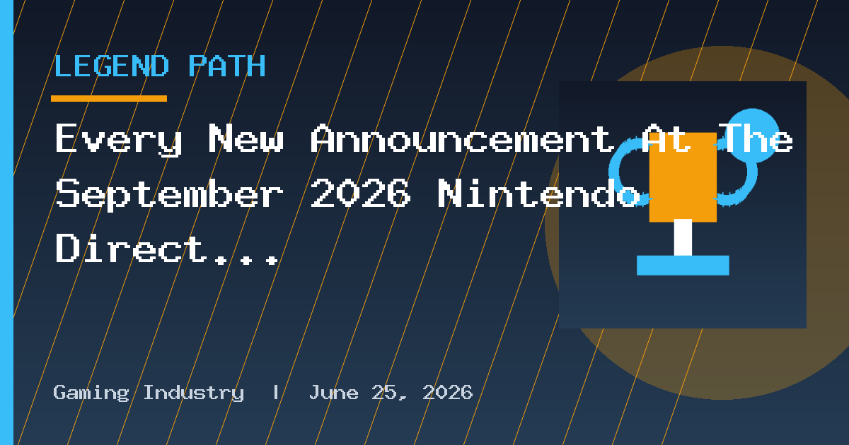 Every New Announcement At The September 2026 Nintendo Direct