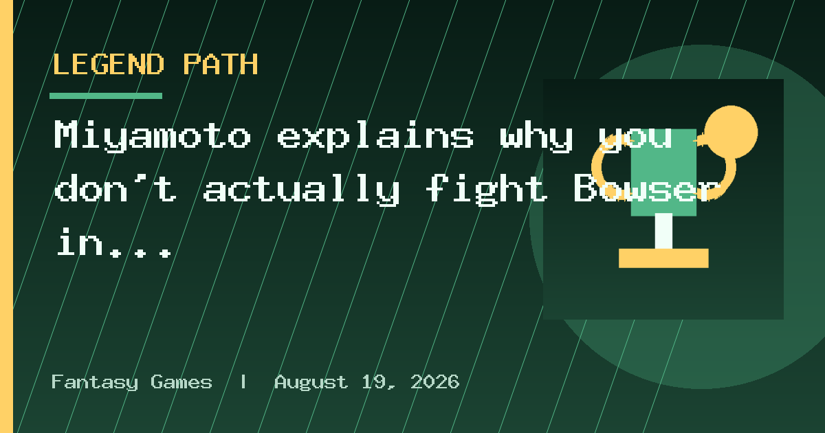Miyamoto explains why you don’t actually fight Bowser in Super Mario Bros