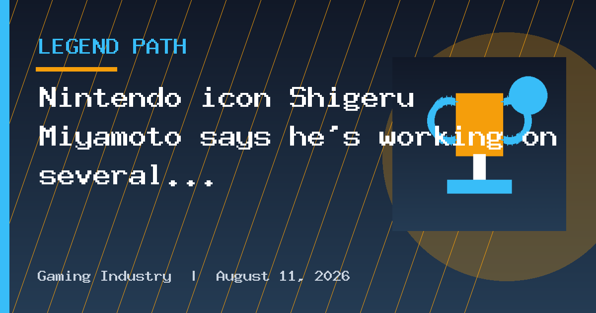 Nintendo icon Shigeru Miyamoto says he's working on several projects right now