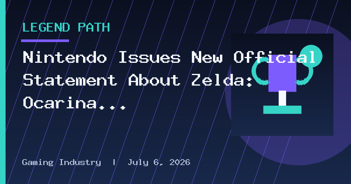 Nintendo Issues New Official Statement About Zelda: Ocarina of Time