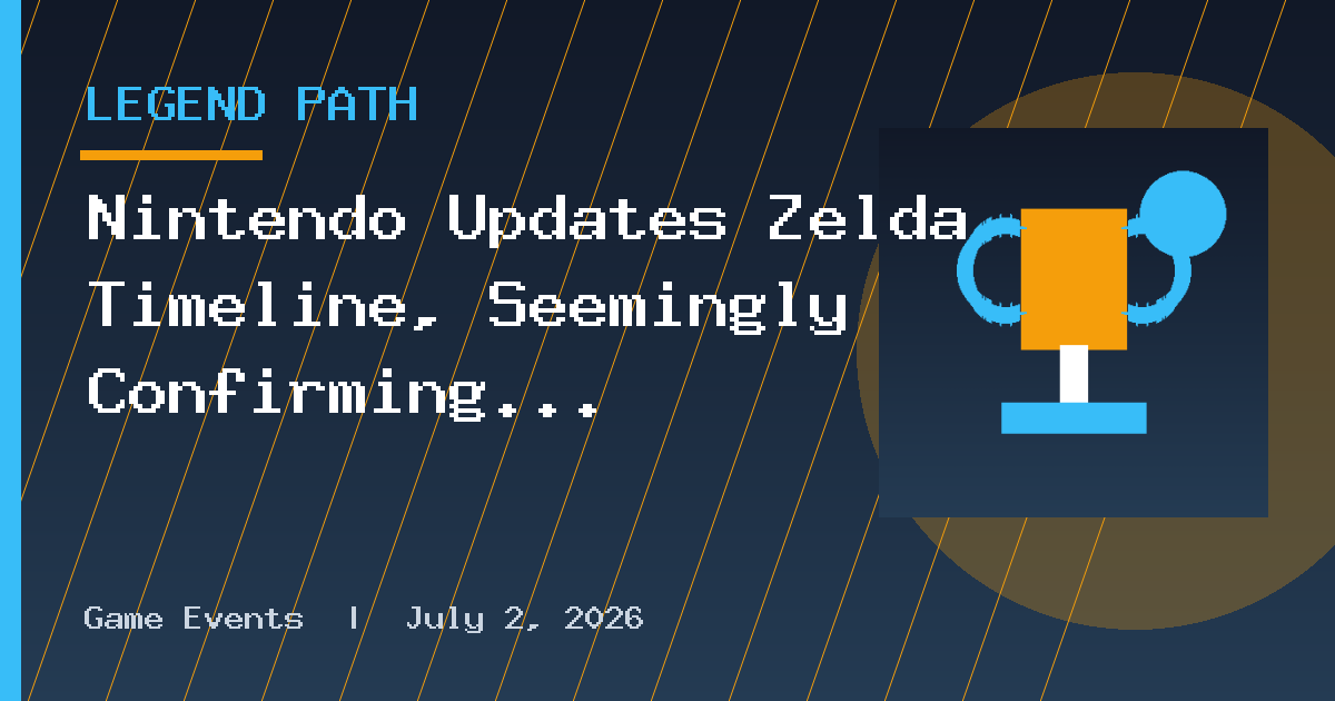 Nintendo Updates Zelda Timeline, Seemingly Confirming A Fan Theory