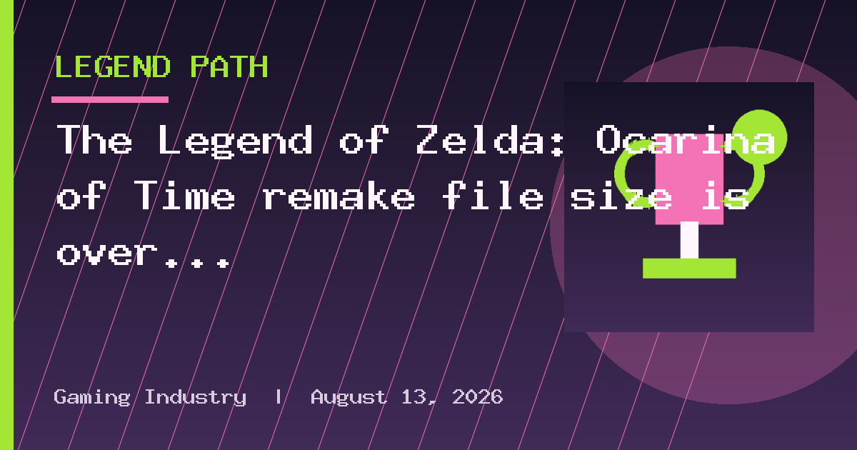 The Legend of Zelda: Ocarina of Time remake file size is over 800 times