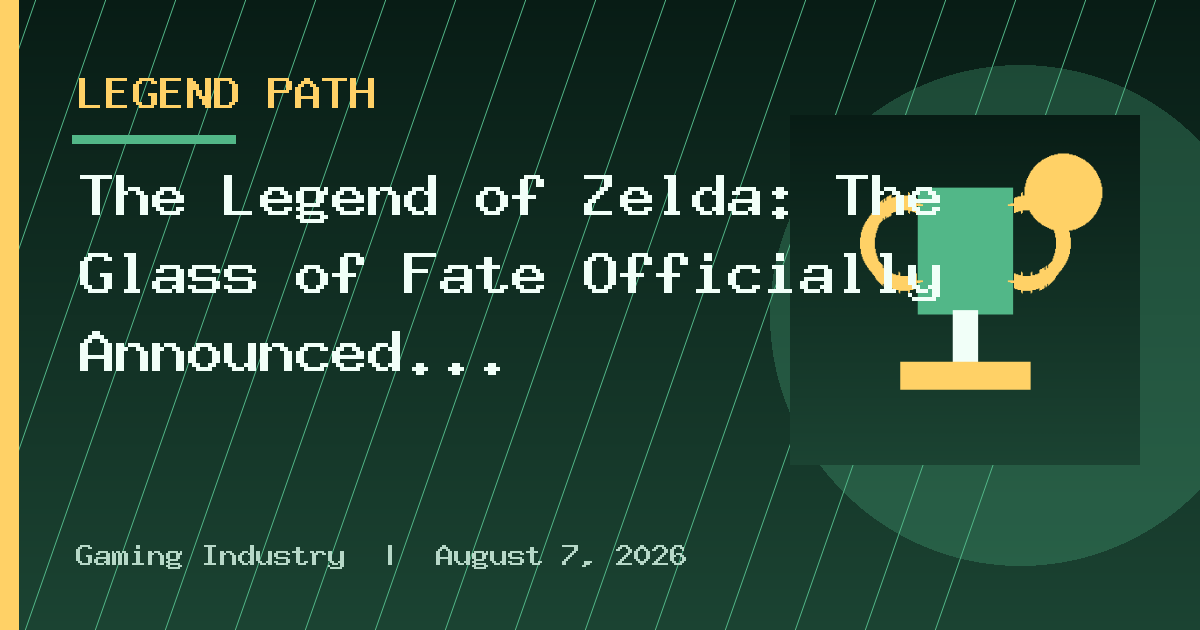 The Legend of Zelda: The Glass of Fate Officially Announced