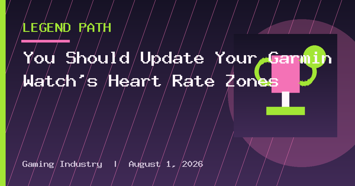 You Should Update Your Garmin Watch's Heart Rate Zones