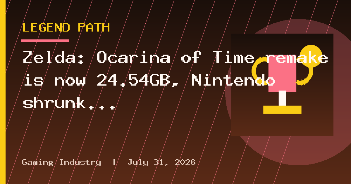 Zelda: Ocarina of Time remake is now 24.54GB, Nintendo shrunk original 27GB